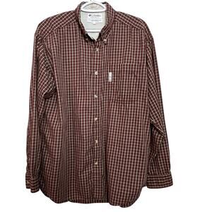 Columbia Men’s Plaid Button Down Shirt Long Sleeve 100% Cotton